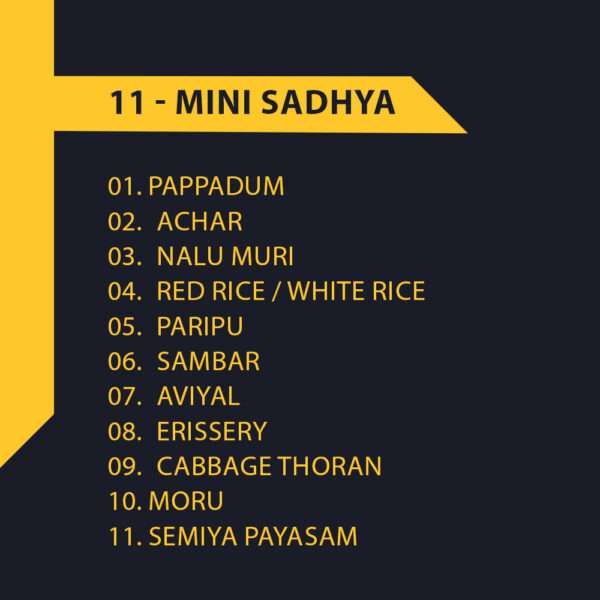 11 - Mini Sadhya