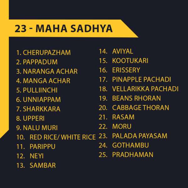 23 - Maha Sadhya